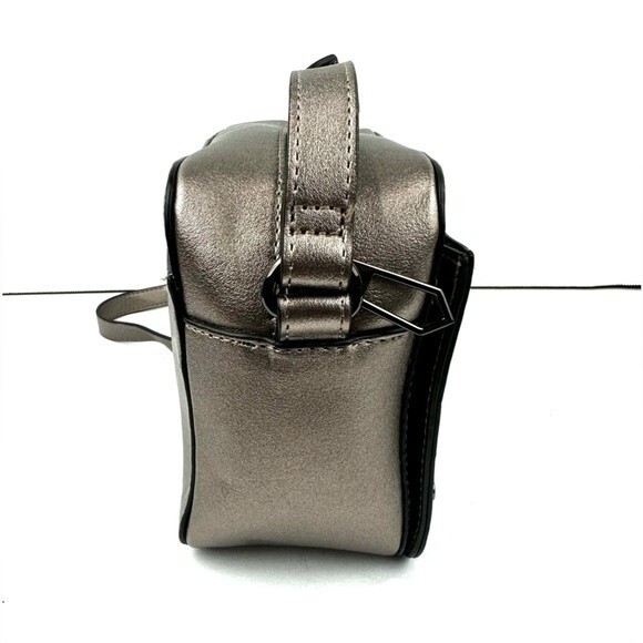 Gianni Bini Rectangular Gold Crossbody bag with gun metal studs/hardware - Picture 4 of 12